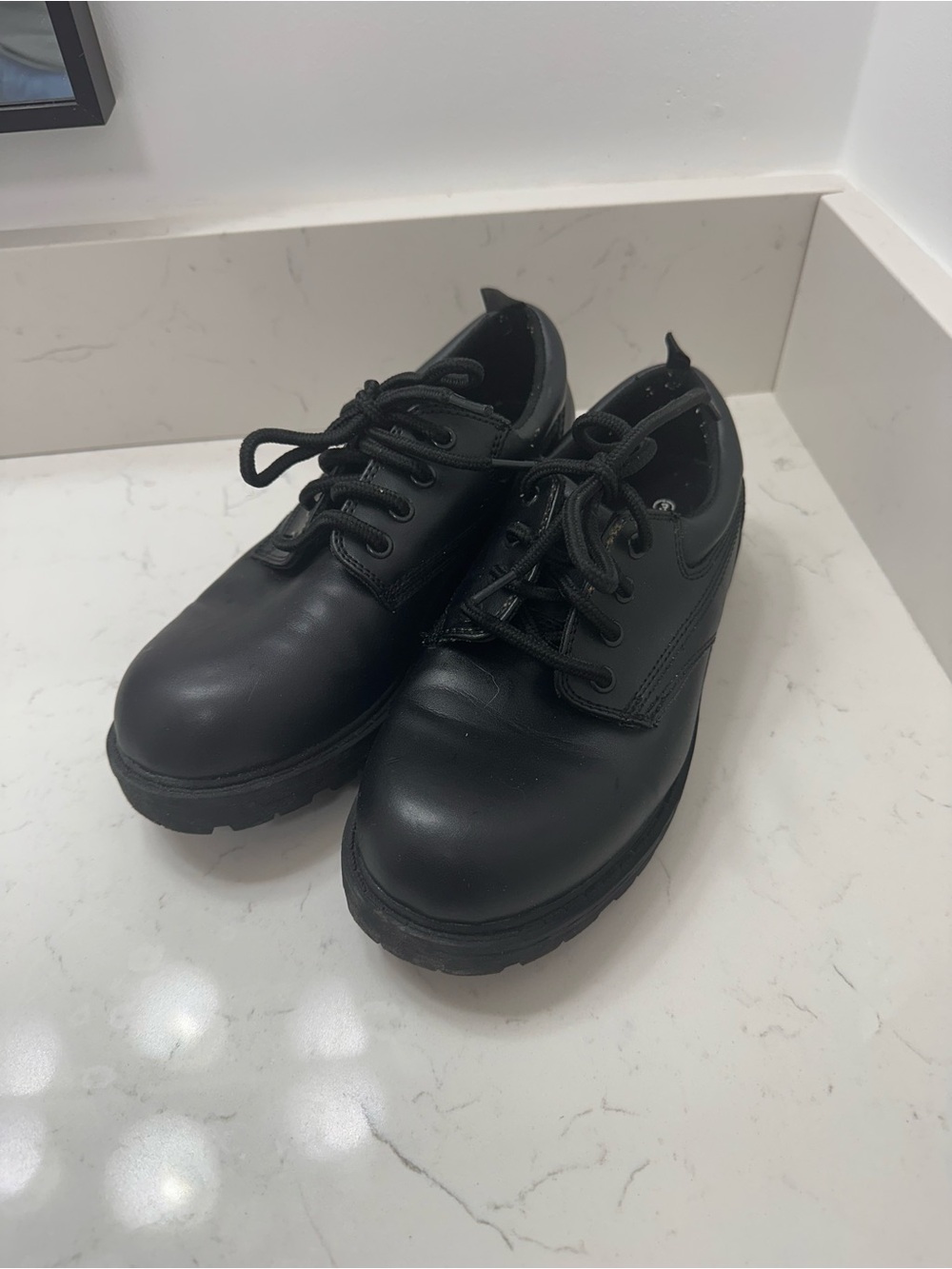 Black Lace-Up Platform boys dress Shoe